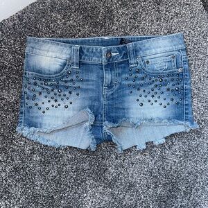 Studded Denim Harley Davidson Women's Shorts
